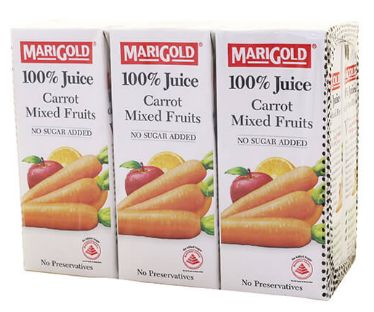 Marigold 100%CARROT Mixed Fruits 6X250ML