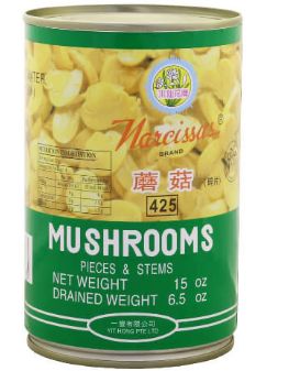 Narcissus Mushrooms Pcs & Stems 425G