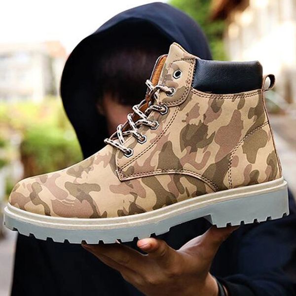 camo lace up boots