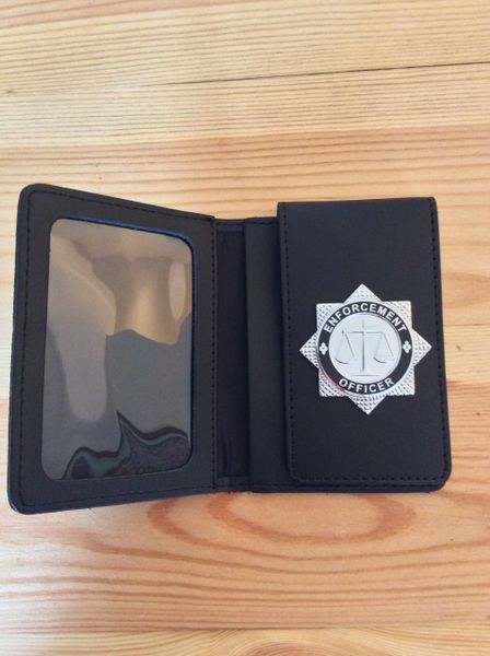 Enforcement Officer warrant card wallet with braille bar