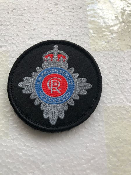 HM Prison Service patch- hook & loop backing. 60mm