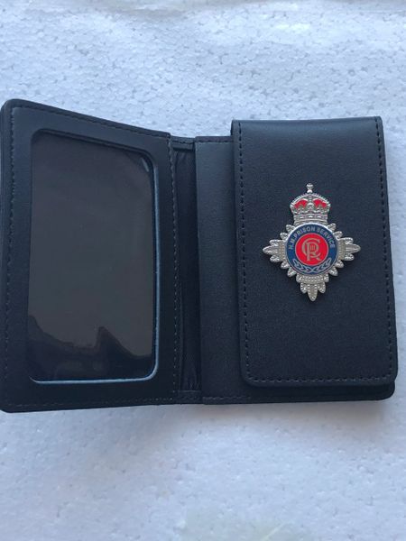 HMP badged ID card wallet -Kings Crown design