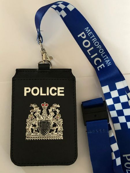 Metropolitan Police badged double cardholder & lanyard