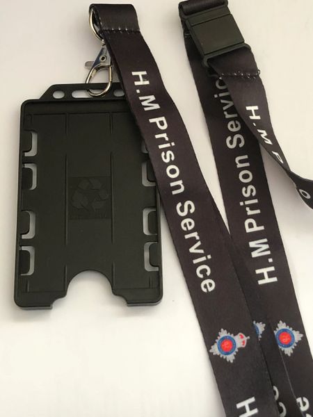 HMP HM Prison Service printed lanyard & cardholder