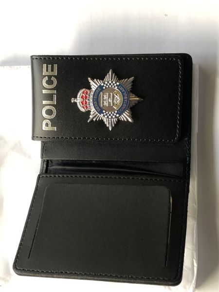 Derbyshire Constabulary badged warrant card wallet