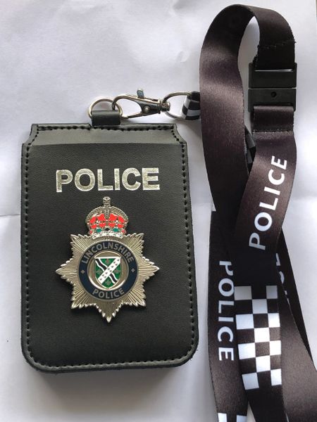 Lincolnshire Police badged cardholder & lanyard
