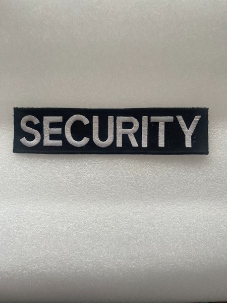 Security badge-medium ( aprox 150mm). Sew on style.