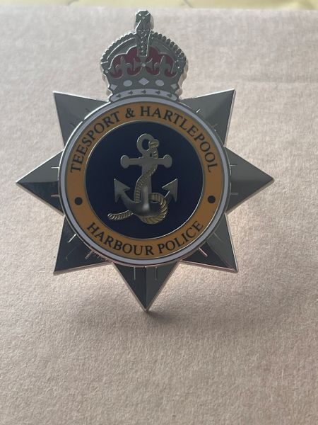 Teesport & Hartlepool Harbour Police badges-private order for Mick
