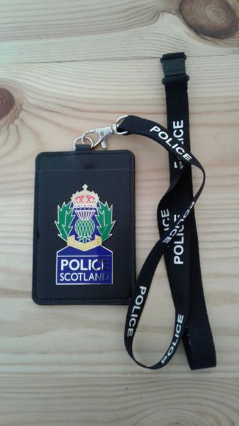 Police Scotland double card holder with lanyard