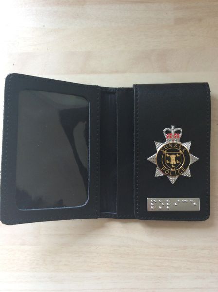 Sussex Police badged warrant card wallet