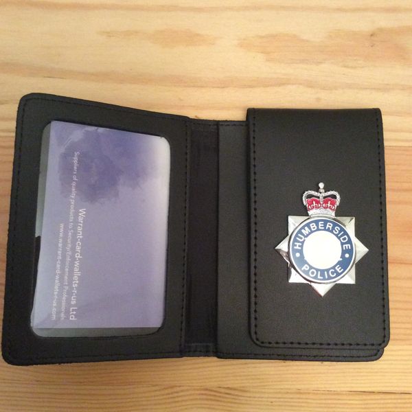 Humberside Police badged warrant card wallet