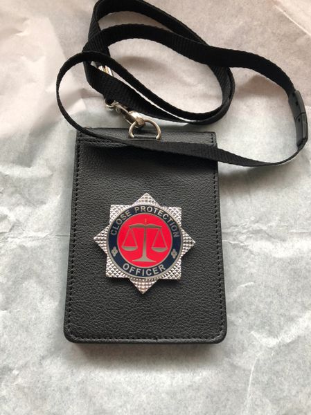 Close Protection Officer neck ID card holder