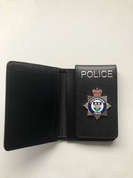 Leicestershire Police badged warrant card wallet