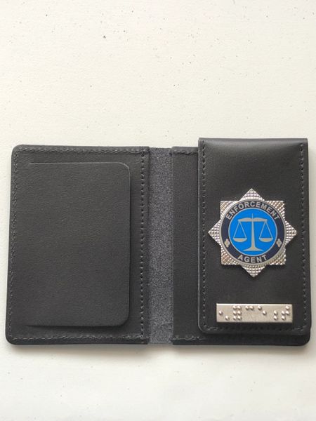 Enforcement Agent ID card wallet with braille bar