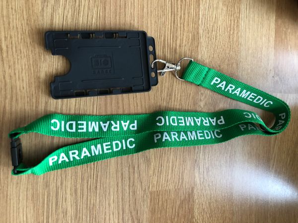 Paramedic lanyard and card holder