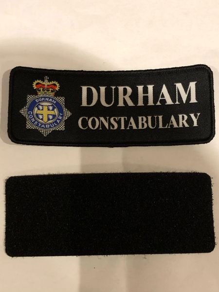 Durham Constabulary patch-Hook & Loop backing