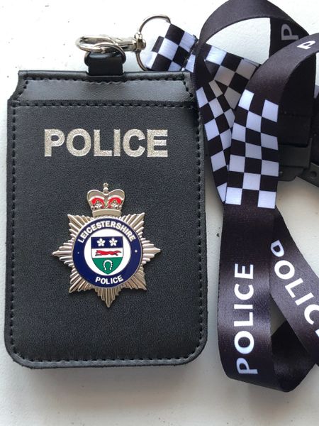 Leicestershire Police card holders & printed lanyard