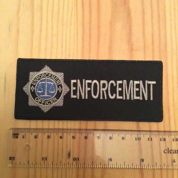 Enforcement patch -hook & loop backing