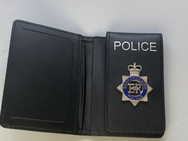 Bedfordshire Police badged Warrant card Wallet