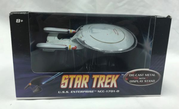 Star Trek Uss Enterprise Ncc 1701 D Die Cast Metal With Display Stand