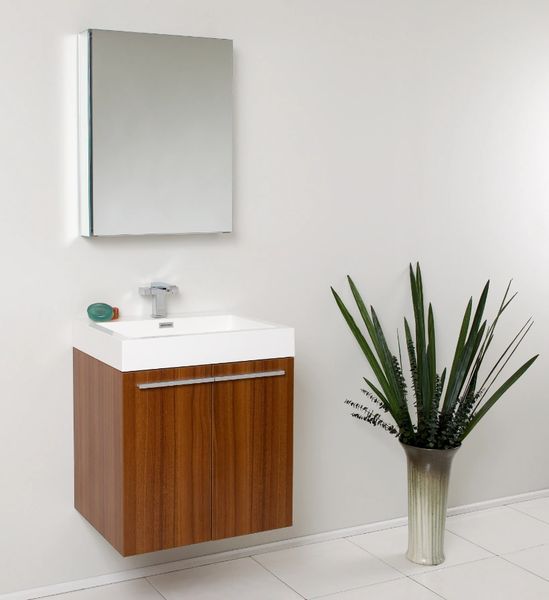 Buy Nola 29 5 Inch Wall Mount Modern Bathroom Vanity Teak Tn T750c Tk On Conceptbaths Com Free Shipping