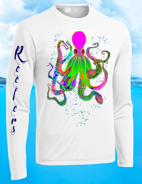 Dri Fit Moisture Wicking Men's Long Sleeve Octopus  Reefers Clothing Dri  Fit Moisture Wicking Sport Shirts