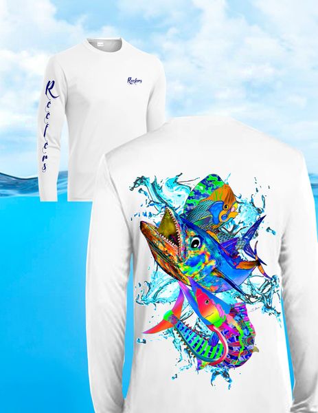 Dri Fit Moisture Wicking Men's Long Sleeve Collage #2  Reefers Clothing  Dri Fit Moisture Wicking Sport Shirts