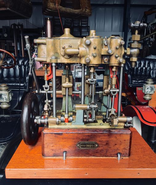 SOLD ca. 1895 GEORGE E. WHITNEY TRIPLE EXPANSION MARINE STEAM ENGINE