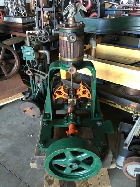 SOLD Rare 1885 Lombard Eliptical Crosshead Vertical Steam Engine