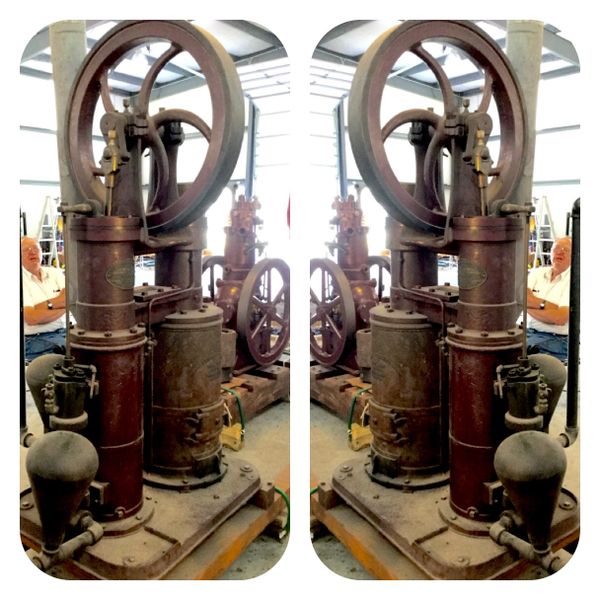 SOLD Fine 6" Rider Sterling Cycle Hot Air Pumping Engine