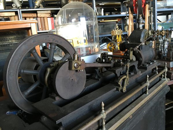SOLD Ca. 1885 Cypher Overhead Rotary Valve Steam Engine
