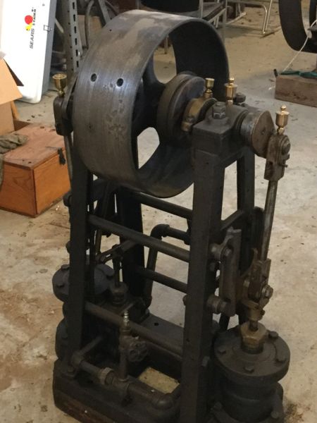 SOLD unidentified ca 1870 Twin Cylinder Inverted Steam Engine