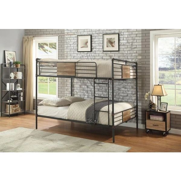 Brantley Ii Queen Over Queen Bunk Bed Converts Into 2 Separate Beds Industrial Design 