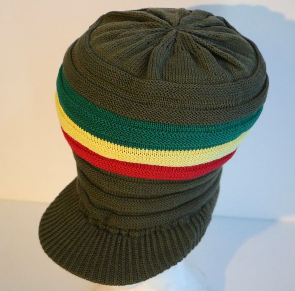 H2BN Knitted Olive Green Crown or Hat with Red Gold & Green Colors Now On sale :)