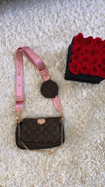 multi pochette accessoires pink