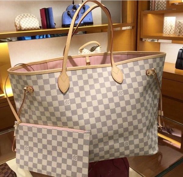 Damier Azur Rose Ballerine GM