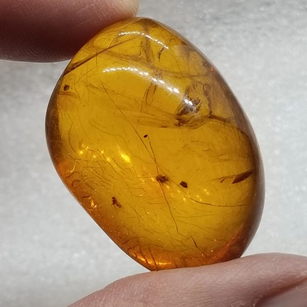 #0875 large piece of Dominican amber with Bee and a Beetle inclusion