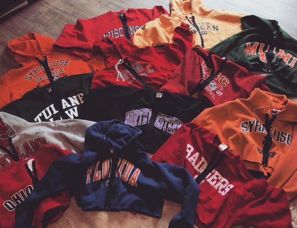 Cropped hotsell college sweatshirts