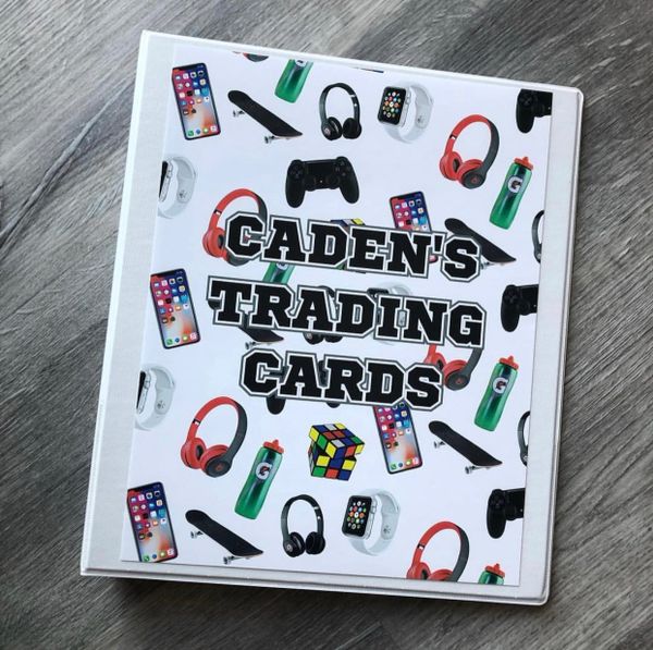 Trading Card Book for Boys (Multiple Patterns Available) CABINS