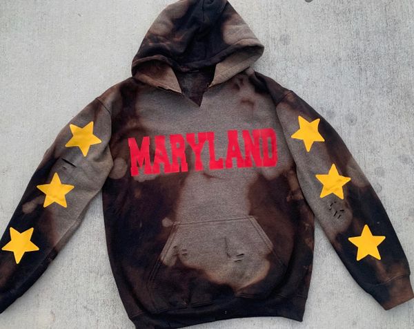 bleached sweatshirt and sweatpants