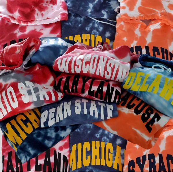 Sweatshirt College Tie Dye Hoodie