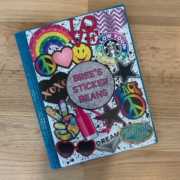 Sticker Book- Stickerbeans Personalized Decoupage Album- ORIGINAL