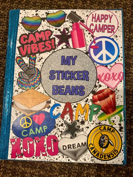 Sticker Book- Stickerbeans Personalized Decoupage Album- CAMP | CABINS