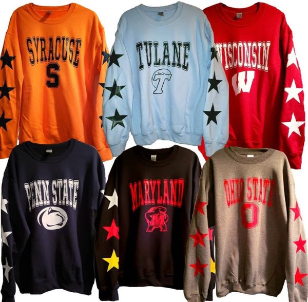 Sweatshirt- Star Sleeve Logo Crew | CABINS & QUADS- Everything Custom