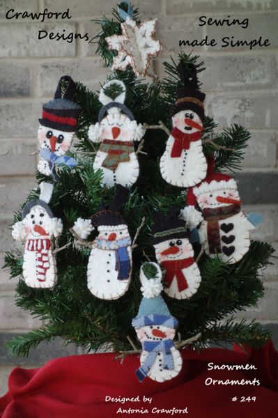 #249 Snowmen ornaments pattern