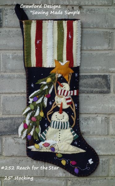 #252 Reach for the Star pattern ( make 25" long stocking)