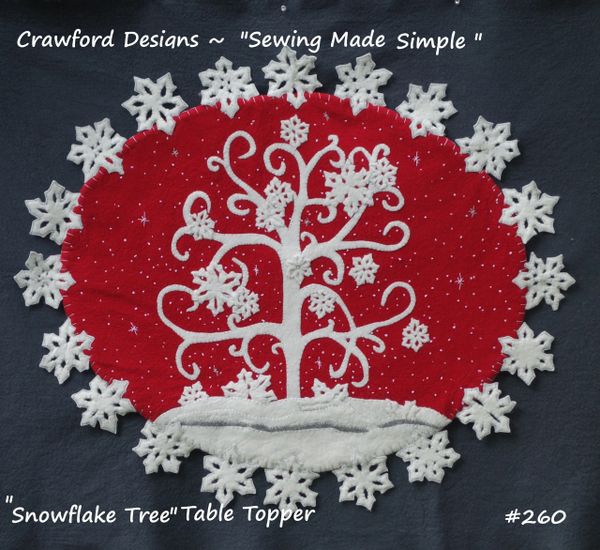#260 The Snowflake Tree - table topper /wallhanging