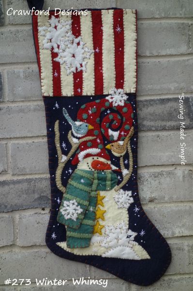#273 Winter Whimsy christmas stocking pattern