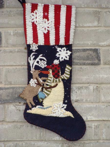 (Group #1 )(1/2 OFF !!)Finished Stockings, Designed and appliqued by Barbara Crawford (unlined ) 25" long