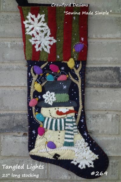 Group#2( 1/2 off ) Finished stockings designed and applique by hand by Barbara Crawford /Crawford Designs ( unlined )